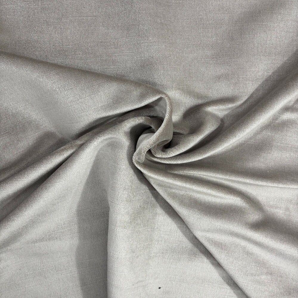 DONGHIA Ginger Swing Silver Mohair & Silk Velvet Fabric 55" PER YARD